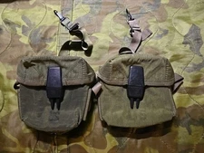 USGI M1967 M16A1 20 RNDPouch Set 2  Vietnam 1968/70 dated Pair  Nice Cond! Rare