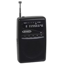 Jensen Mr-80 Radio, Black, 6" W, 6" D, 5-1/4" H