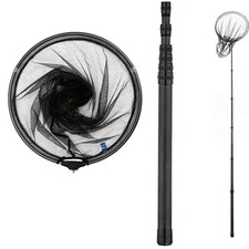 9ft/11.15ft Extra Long Fishing Net with Telescoping Handle, Carbon Fiber Exte...