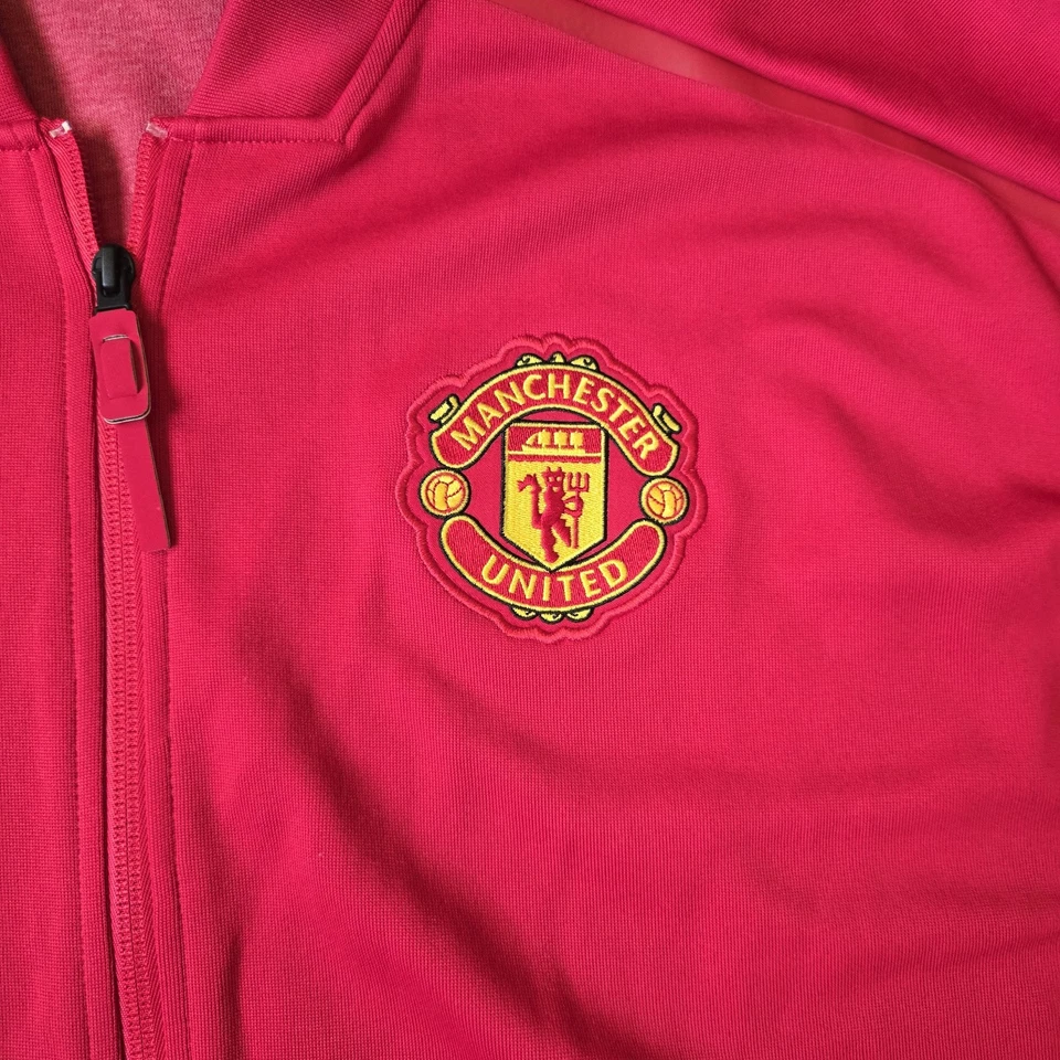 Chaqueta Adidas Hombre Manchester United Himno Cremallera Completa Z.N.E - Roja Talla Mediana Foto 2 de 4