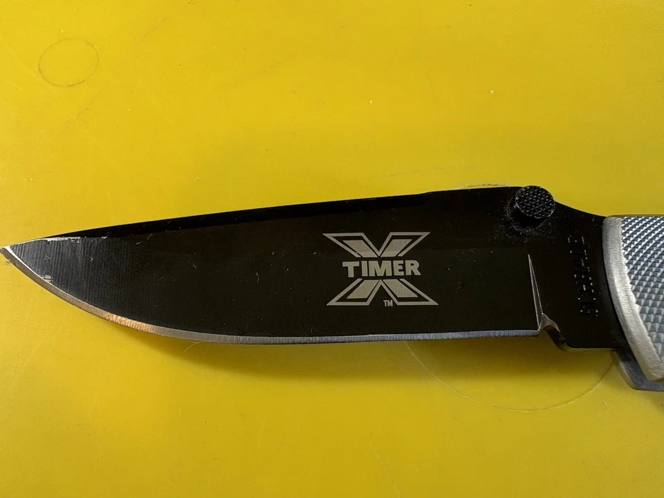 Cuchillo Schrade X Timer 70TX Lockback 3,5” hoja negra usado buen estado + clip L-XT Foto 2 de 4