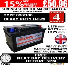 VW GOLF 4 5 DIESEL CAR BATTERY 096 100 12V HEAVY DUTY SEALED 1.9 2.0 TDI 24HRDEL