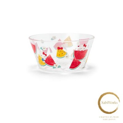 Neu Sanrio 115843 durchsichtige Schüssel bunte Früchte Hello Kitty Hello Kitt...