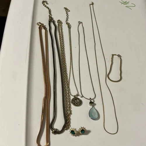 Vintage To Modern Random Lot Of Costume Jewelry Necklaces Bracelet Earrings