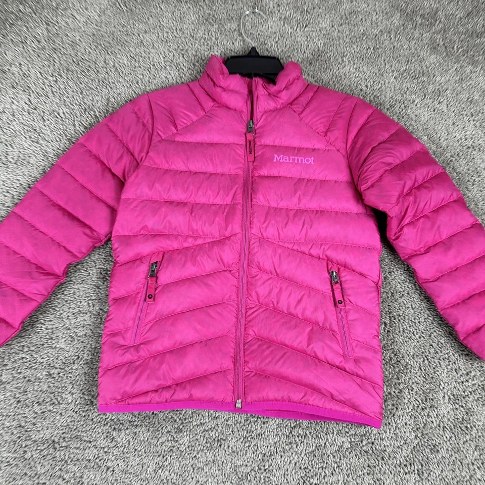 Chaqueta acolchada Marmot para niñas rosa mediana 700 relleno Pertex Quantum RDS abrigo Foto 3 de 4