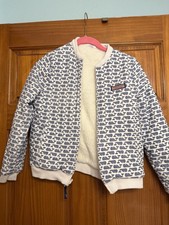 Vineyard Vines Reversible Fleece - Whale Sherpa Fuzzy Full Zip Jacket - Y Med