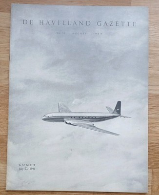 De Havilland Gazette Aviation Magazine Issue 52 Aug 1949 Comet Sprite Goblin