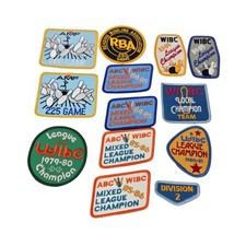 Vintage WIBC League Bowling Patches Lot of 13 1980s Womens International Bowling