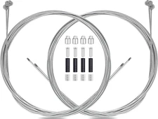 4PCS Premium Bike Brake Cable Set,Universal as the picture shows, Silver