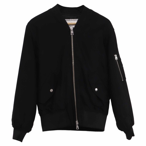 AMI, Ami Bomber Jacket In Viscose Men Black Xs