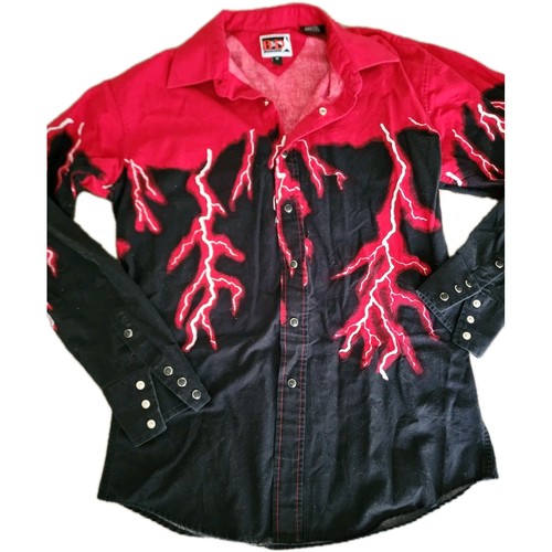 Vintage Brooks & Dunn Panhandle Slim Lightning L/S Button Shirt Medium - Bild 4 von 6