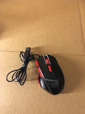 CYBERPOWER PC Gaming Optical Mouse, Wired, Black / Red 8 Button - Tested
