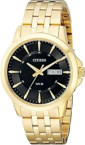 Citizen Quartz Mens Watch, Stainless Steel, Classic, Gold-Tone (Model: BF2013-56