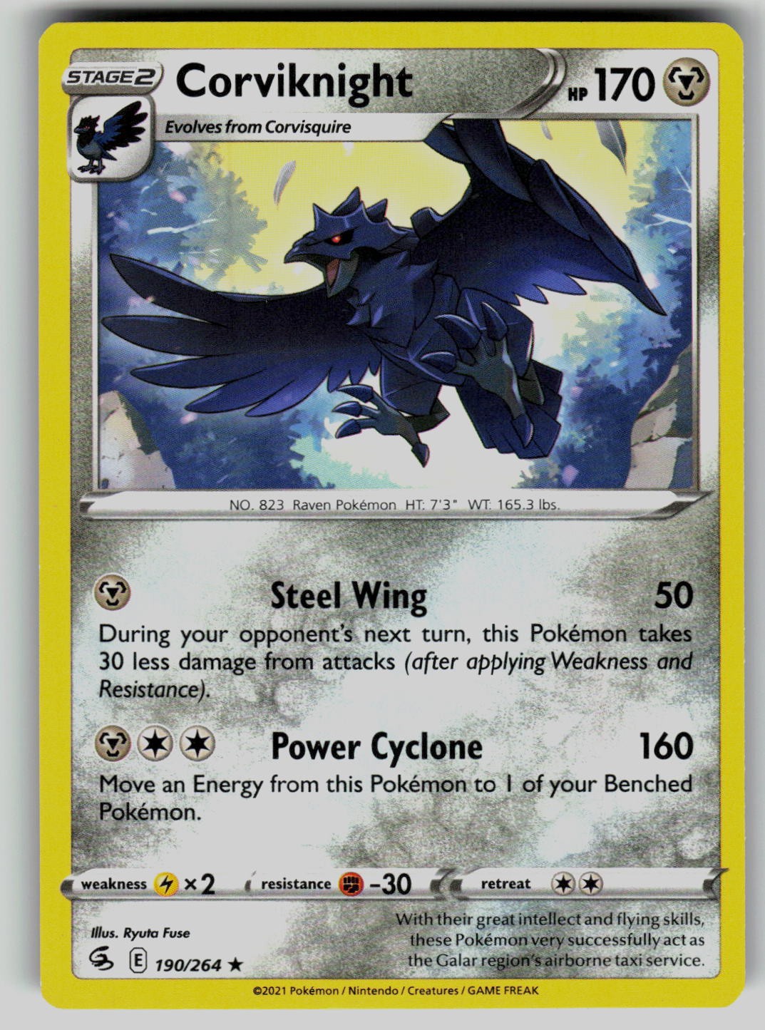 Corviknight 190/264 Fusion Strike Pokemon Rare