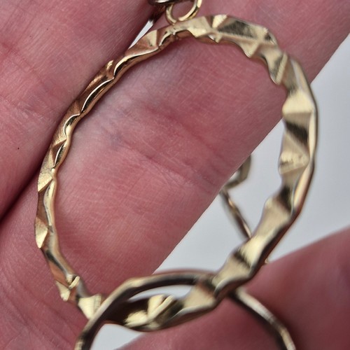Vintage Armband Set 3 Stck. gemischt Metall gehämmert Glieder Kringel Kreis oval Stapel Größe 7 - Bild 11 von 11