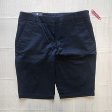 Navy IZOD Girl's Bermuda size 9 School-wear Twill shorts BRAND NEW WITH TAGS