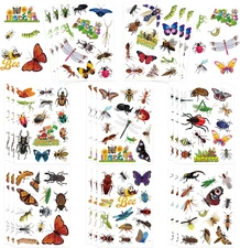 312Pcs Insect Stickers, Self Adhesive Insect Animals Decorations Stickers for Sc