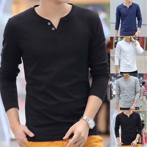 Hot Sale Men Pullover T Shirt Plus Size Size M-3XL Tops Comfortable Comfy - Picture 2 of 16