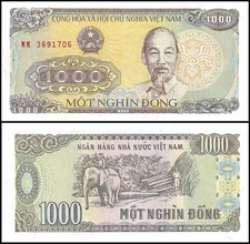 Vietnamese Currency 1000 Vietnam Dong, 1988, P-106, UNC