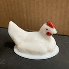 Vintage Westmoreland White Milk Glass Hen Top LID ONLY