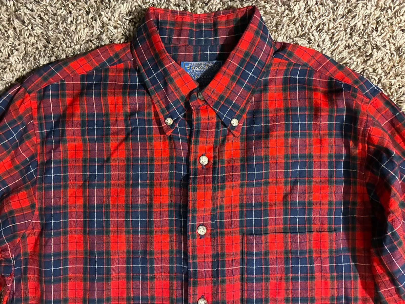 VTG Pendleton Long Sleeve Button Down Wool Shirt … - image 5