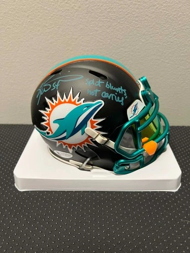Ricky Williams Miami Dolphins SIGNED Mini Helmet with Custom Visor Beckett Cert