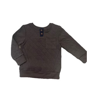 Cat & Jack Boys Quilted Pullover Top Gray 2T