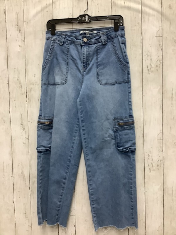 Celebrity Pink Size 7/28 Light Wash High Rise Wide Leg Cargo Utility Denim Jeans