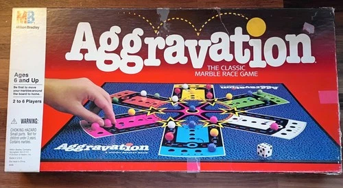 VTG Milton Bradley Aggrivation Board Game 1989 Classic Retro Game - Complete!