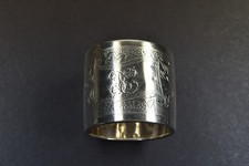antiker Serviettenring Silber 800 ziseliert, monogrammiert um 1870
