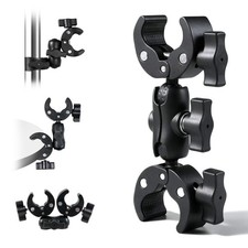 69 Inch Dual Ball Head Camera Clamp Plier Mount Bracket For Light Stand