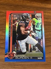 2025 Topps Chrome Luther Burden III RC #334 Red White & Blue Refractor Bears 