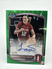 Lara Somfai Auto 2025-26 1st Bowman U Chrome Green #67/99 Stanford 🔥🔥