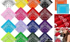16 Pieces Paisley Bandanas Cowboy Bandana Handkerchiefs Mixed 16 Colors a