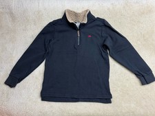 CARTER  S Black 1/4 zip fleece sweatshirt sherpa collar boys 10 unisex classic