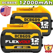 2Pack 12.0Ah for DeWalt FLEXVOLT 20V/60V MAX Battery Lithium-ion DCB609-2 DCB612