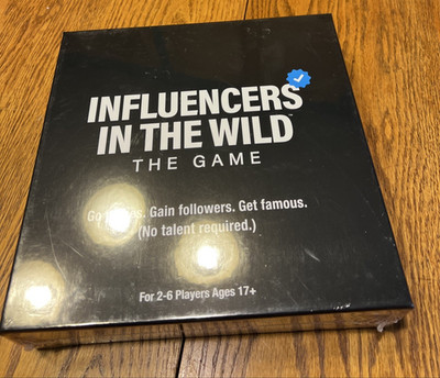 Influencers in the Wild The Game Social Media Board Party Fun 2-6 Players New