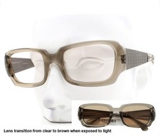 Alain Mikli Sunglasses A05504 002/CT Crystal Brownish Gray Photochromic No Case