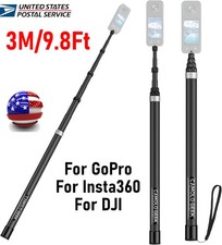 Carbon Fiber Invisible Selfie Stick Extended Pole For Insta360 X5X4 GoPro Camera