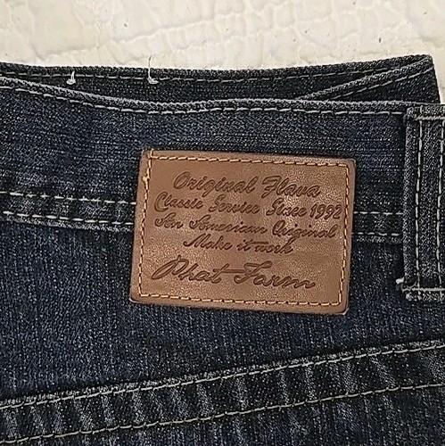Phat Farm Mens Jean Shorts Y2K Size 34 Waist Baggy Skater Jorts - Picture 11 of 11