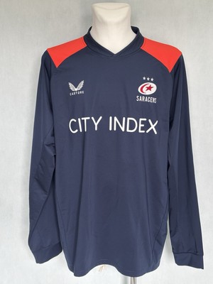 Saracens Castore Track Top Zip Langarm Rugby Shirt Trikot Gr. XL