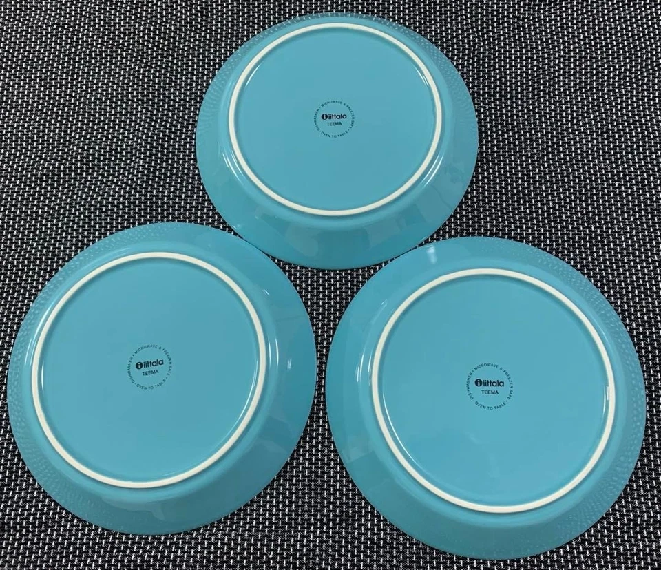 Placas turquesa iittala TEEMA, 8,3 pulgadas (21 cm), juego de 3 colores usados descontinuados Foto 2 de 4