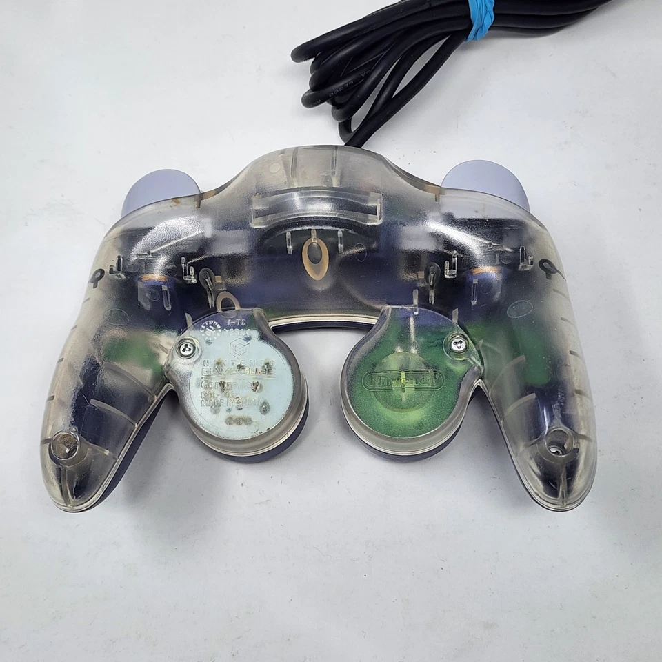 Nintendo GameCube Indigo Clear Controller Official Very Good Condition - Image 2 of 4