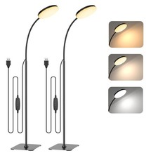 2x Dimmable LED Floor Lamp 3 Color Mode 168 LEDs Reading Lights Floor Standing