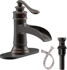 Oil Rubbed Bronze Waterfall Bathroom Faucet Brass Vintage Bath Sink Faucets 1 Ha