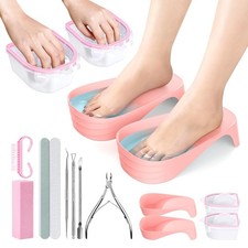 Hand Toe Nail Soaking Bowl: 12PCS Large Size Hand  Foot Nail Soak Off Bowl f...