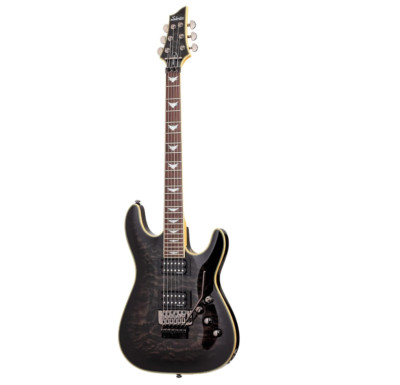 Schecter Guitar Research Omen Extreme-6 FR Electric Guitar - See-Thru Black