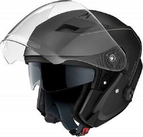 CASCO JET OUTSTAR NERO CON INTERFONO INTEGRATO SENA SIZE L