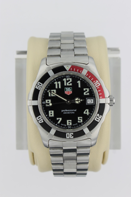 TAG HEUER タグ ホイヤー プロフェッショナル 2000 WM1112 TAG Heuer Professional Men's Black Watch - WM1112 for sale