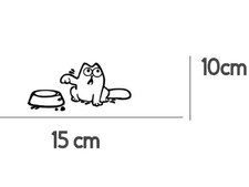 Adesivo Personalizzato Prespaziato Vinile Tutti I col Simon's Cat Ciotola Vuota 